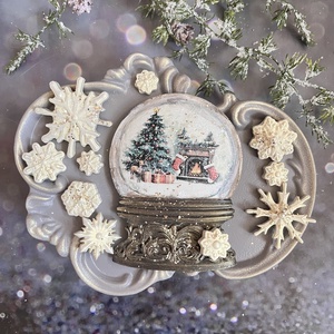 Hógömb és hópelyhek - kellékek & szerszámok - díszíthető tárgyak - kerámia - Meska.hu