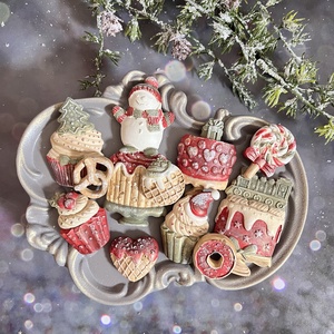 Vidám pasztell sütik - kellékek & szerszámok - díszíthető tárgyak - kerámia - Meska.hu