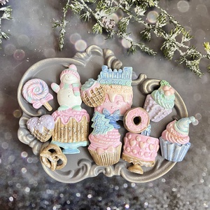 Vidám pasztell sütik, Kellékek & szerszámok, Díszíthető tárgyak, Kerámia, Gipszöntés, Festett tárgyak, MESKA