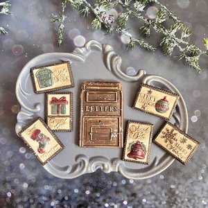 Karácsonyi postaláda - barna - kellékek & szerszámok - díszíthető tárgyak - kerámia - Meska.hu