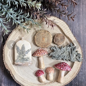 Őszi búrába zárt erdő, Kellékek & szerszámok, Díszíthető tárgyak, Kerámia, Gipszöntés, Festett tárgyak, MESKA