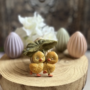 Kiskacsak esőben - kellékek & szerszámok - díszíthető tárgyak - kerámia - Meska.hu