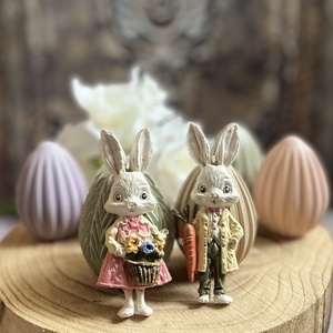 Nyuszipár, Kellékek & szerszámok, Díszíthető tárgyak, Kerámia, Gipszöntés, Festett tárgyak, MESKA