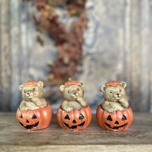 Halloween tökös macika - kellékek & szerszámok - díszíthető tárgyak - kerámia - Meska.hu