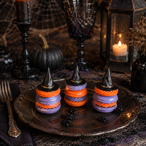 Halloween dekor - Macaron torony - kellékek & szerszámok - díszíthető tárgyak - kerámia - Meska.hu