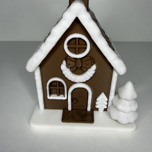 Mézeskalács- vagy Csokoládé Házikó dekoráció - karácsony - karácsonyi lakásdekoráció - karácsonyi falu, házikó - Meska.hu