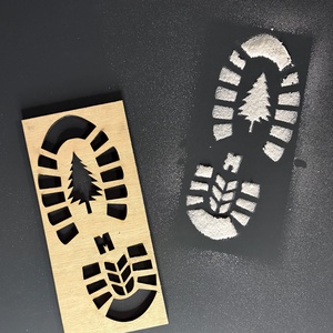 Itt járt a Mikulás - Stencil, Karácsony, Karácsonyi lakásdekoráció, Karácsonyi lakásdíszek, Famegmunkálás, MESKA