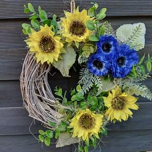 Nyári, napraforgós ajtódísz  - otthon & életmód - dekoráció - ajtó- és ablak dekoráció - ajtódísz & kopogtató - Meska.hu