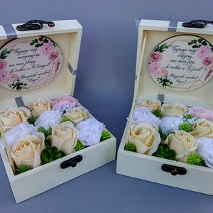 Akciós!!! Szülőköszöntő szappanvirág box  - otthon & életmód - dekoráció - Meska.hu