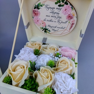 Akciós!!! Szülőköszöntő szappanvirág box  - otthon & életmód - dekoráció - Meska.hu