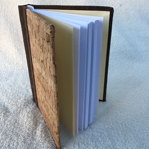 Parafa - barna bőrhatású, varrott, A6-os notesz - otthon & életmód - papír, írószer - jegyzetfüzet & napló - Meska.hu