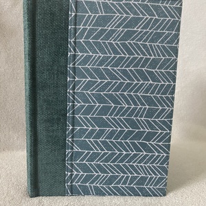 Türkizkék - vonal-mintás varrott, A5-ös notesz, Otthon & Életmód, Papír írószer, Jegyzetfüzet & Napló, Varrás, MESKA
