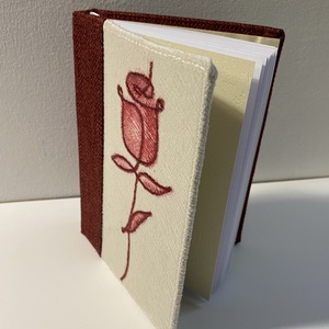Vörös rózsa-  A6-os notesz - otthon & életmód - papír, írószer - jegyzetfüzet & napló - Meska.hu