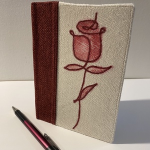 Vörös rózsa-  A6-os notesz - otthon & életmód - papír, írószer - jegyzetfüzet & napló - Meska.hu