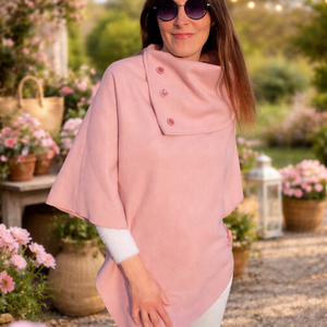 Fáradt rózsaszín, letisztult elegancia � kézzel készült poncsó - Meska.hu