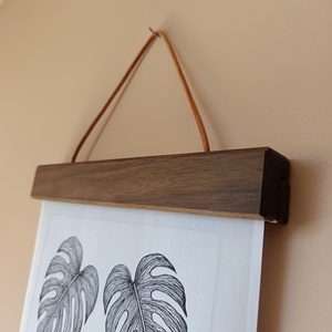 Poszter tartó, print függesztő, fotó keret otthon dekorációhoz, fából - otthon & életmód - dekoráció - fali és függő dekoráció - falra akasztható dekor - Meska.hu