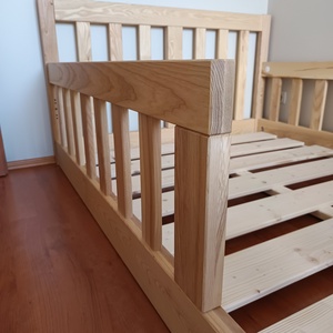 Montessori padlóágy francia ággyá alakítható kivitelben 140x200 - otthon & életmód - bútor - ágy - gyerekágy - Meska.hu