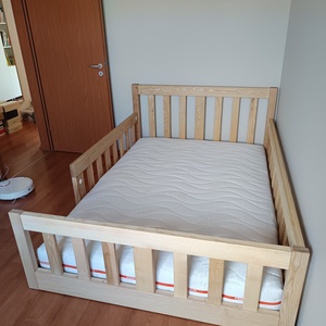 Montessori padlóágy francia ággyá alakítható kivitelben 140x200 - otthon & életmód - bútor - ágy - gyerekágy - Meska.hu