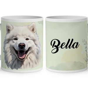 Névvel kérhető - Samoyed portré mintás bögre, Otthon & Életmód, Konyhafelszerelés, tálalás, Tálalás, Bögre & Csésze, , MESKA