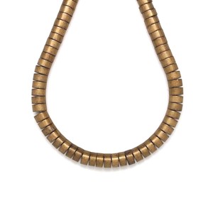 Hematit szinezett matt arany korong 7x3-4mm, Kellékek & szerszámok, Ásvány alapanyag, Ásványfüzér, , MESKA