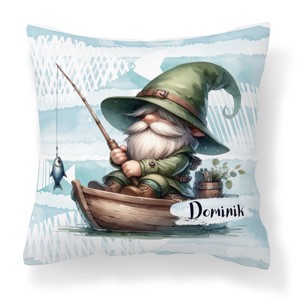 Névvel kérhető - Csónakos horgász manó mintás párna, Otthon & Életmód, Lakástextil, Párna & Párnahuzat, Díszpárna (belsővel együtt), , MESKA