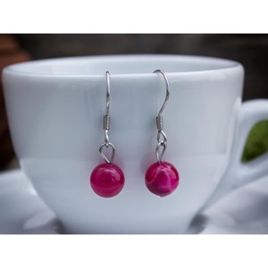 Szexi achát lógós fülbevaló - Meska.hu