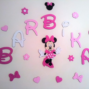 Dekorgumi gyerekszoba dekoráció Minnie mouse szett -  - Meska.hu