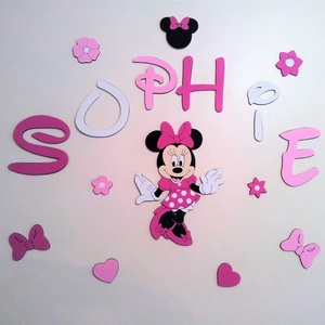 Dekorgumi gyerekszoba dekoráció Minnie mouse szett -  - Meska.hu
