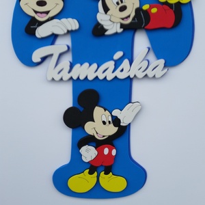 Dekorgumi gyerekszoba dekoráció névtábla Mickey egér -  - Meska.hu