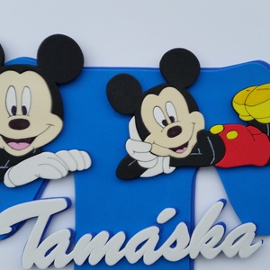 Dekorgumi gyerekszoba dekoráció névtábla Mickey egér -  - Meska.hu