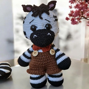 Horgolt Zebra, Játék & Sport, Plüssállat & Játékfigura, Más figura, Horgolás, MESKA