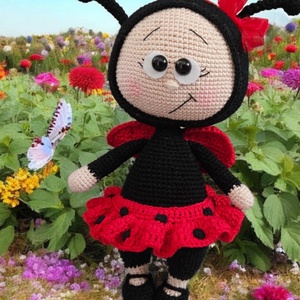 Pötyi, horgolt katica, Játék & Sport, Plüssállat & Játékfigura, Más figura, Horgolás, MESKA