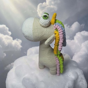 Horgolt unikornis - játék & sport - plüssállat & játékfigura - más figura - Meska.hu