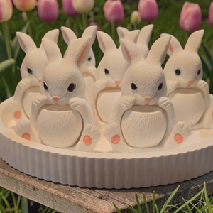 Cuki porcelán nyuszis tároló húsvétra - otthon & életmód - dekoráció - dekoratív figurák és szobrok - Meska.hu