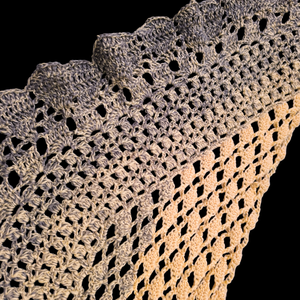 Horgolt félkör sál - ruha & divat - sál, sapka, kendő - sál - Meska.hu