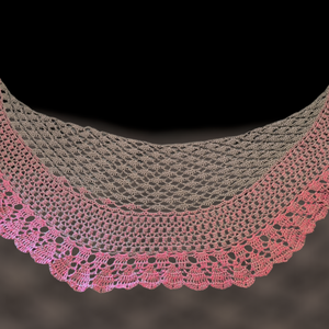Horgolt félhold sál - ruha & divat - sál, sapka, kendő - sál - Meska.hu