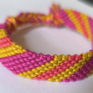 pamut karkötő - ékszer - karkötő - fonott karkötő - Meska.hu