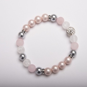 Elegáns shell pearl, kristályos gyönggyel, Akció! - ékszer - karkötő - gyöngyös karkötő - Meska.hu