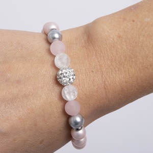 Elegáns shell pearl, kristályos gyönggyel, Akció! - ékszer - karkötő - gyöngyös karkötő - Meska.hu