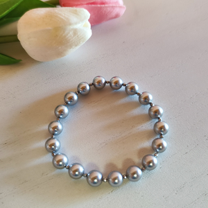 Elegáns shell pearl- hematit karkötő!! - ékszer - karkötő - gyöngyös karkötő - Meska.hu
