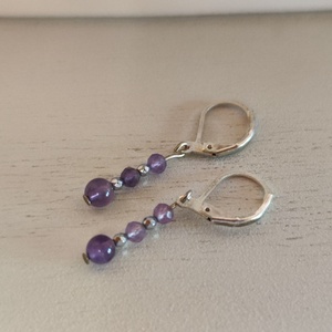 Ametiszt fülbevaló! - ékszer - fülbevaló - lógó fülbevaló - Meska.hu