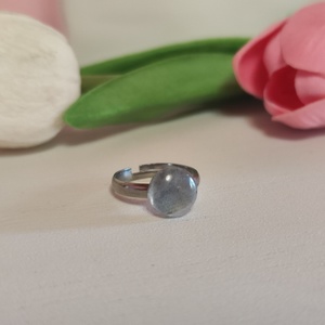 Elegáns labradorit állítható gyűrű! - ékszer - gyűrű - gyöngyös gyűrű - Meska.hu