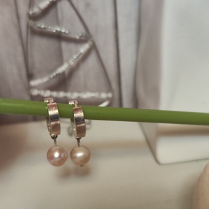 Egyedi tenyésztett gyöngy fülbevaló!, Ékszer, Fülbevaló, Lógós kerek fülbevaló, Ékszerkészítés, MESKA