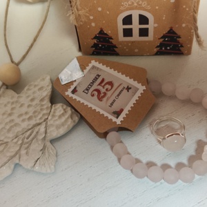 Rózsakvarc karkötő és gyűrű szett dísszel! - ékszer - ékszerszett - Meska.hu