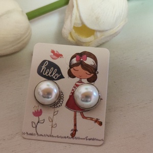 Kagylógyöngy fülbevaló!, Ékszer, Fülbevaló, Pötty fülbevaló, Ékszerkészítés, MESKA