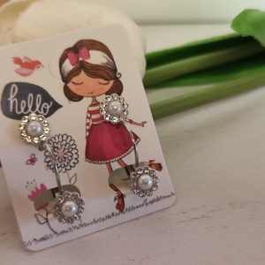 Elegáns kis virágos fülbevaló szett! - Meska.hu