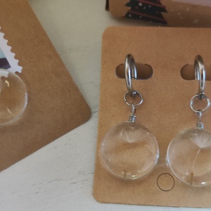 Egyedi pitypang nyaklánc és fülbevaló szett, díszvsomagolással. - ékszer - ékszerszett - Meska.hu