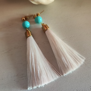 Kagylógyöngy - rojtos fülbevaló. - ékszer - fülbevaló - rojtos fülbevaló - Meska.hu