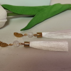 Hegyikristály -rojtos fülbevaló! - ékszer - fülbevaló - rojtos fülbevaló - Meska.hu