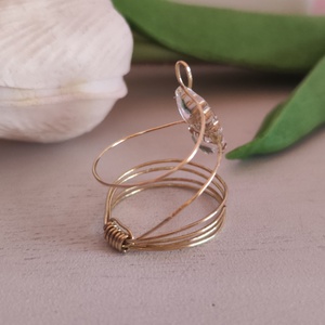 Egyedi, kézzel készült gyűrű, pillangó medállal. - ékszer - gyűrű - statement gyűrű - Meska.hu